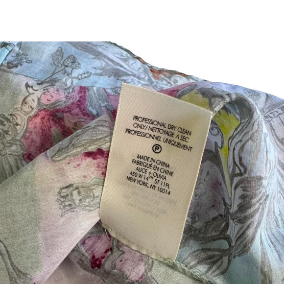 Alice + Olivia Silk Blouse‎ Top Long Sleeve Cotton Size XS - Picture 7 of 10